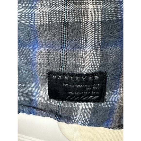 Oakley Mens Plaid Button Front Long Sleeve Casual Shirt Size M - Picture 3 of 6